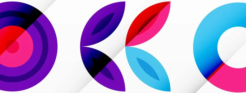 Vibrant and eye-catching vector background featuring a grid of colorful circles Stock Illustration