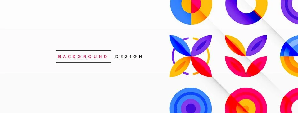 Vibrant and eye-catching vector background featuring a grid of colorful circles Stock Illustration