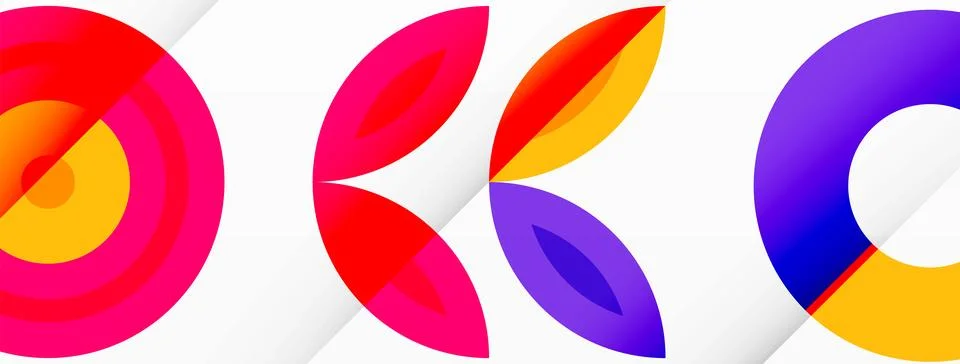 Vibrant and eye-catching vector background featuring a grid of colorful circles Stock Illustration