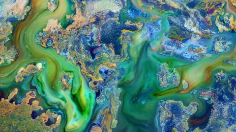 Vibrant and Eyecatching Abstract Fluid Art Featuring Rich Colors Along with Stock Footage 305833649