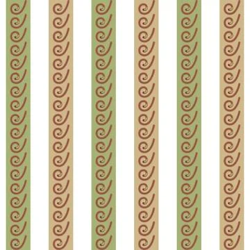 A vibrant and intricate striped pattern with swirlings Stock Illustration
