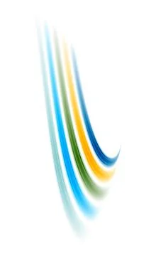 A vibrant and playful design featuring rainbow-color lines arranged in a dynamic Stock Illustration