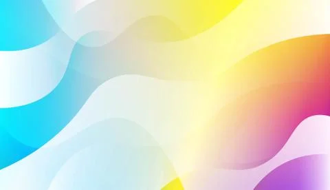 Vibrant And Smooth Gradient Soft Colors Wave Geometric Shape. For Cover Page, Stock Illustration