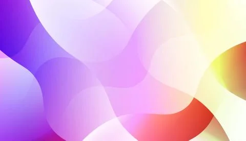 Vibrant And Smooth Gradient Soft Colors Wave Geometric Shape. For Cover Page, Stock Illustration