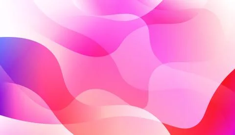 Vibrant And Smooth Gradient Soft Colors Wave Geometric Shape. For Cover Page, Stock Illustration