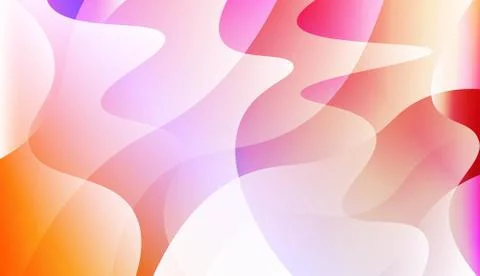 Vibrant And Smooth Gradient Soft Colors Wave Geometric Shape. For Cover Page, Stock Illustration