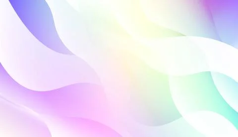 Vibrant And Smooth Gradient Soft Colors Wave Geometric Shape. For Cover Page, Stock Illustration