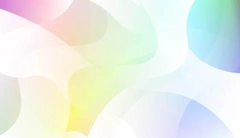 Vibrant And Smooth Gradient Soft Colors Wave Geometric Shape. For Cover Page, Stock Illustration
