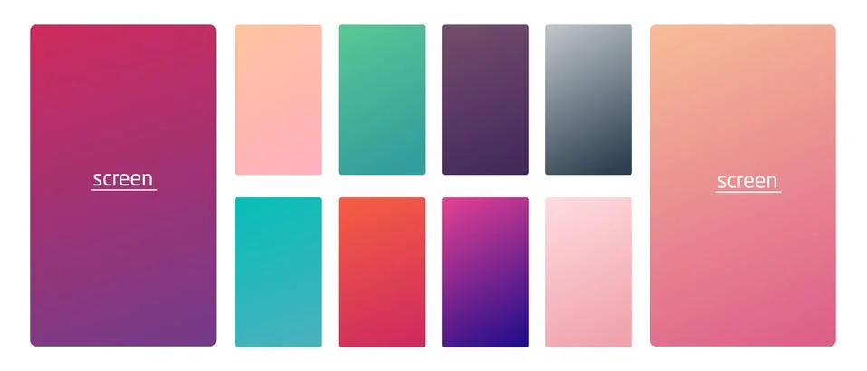 Vibrant and smooth gradient soft colors for devices Stock Illustration
