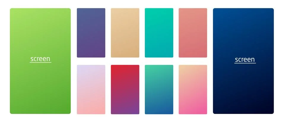 Vibrant and smooth gradient soft colors for devices Stock Illustration