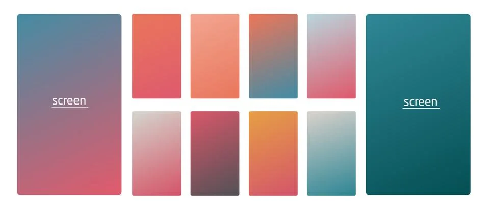 Vibrant and smooth gradient soft colors for devices Stock Illustration
