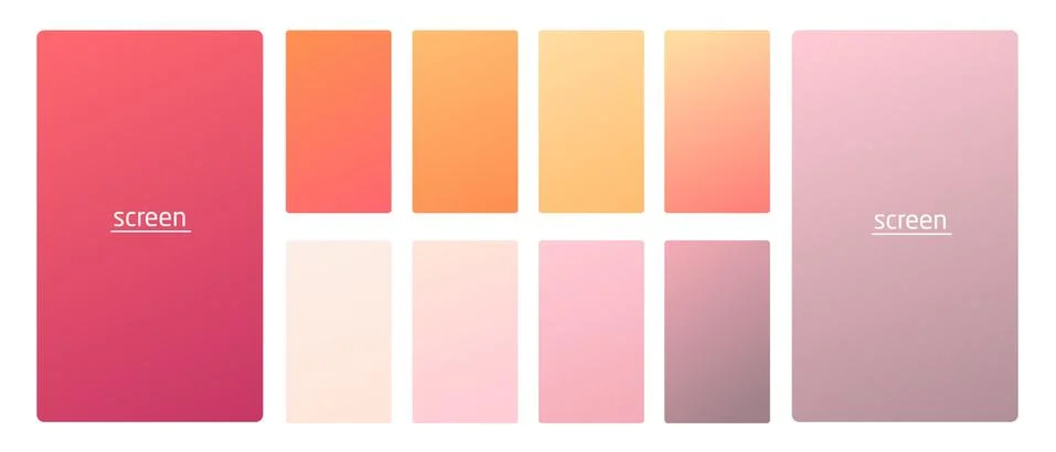 Vibrant and smooth gradient soft colors for devices, pc s and modern smartphone Illustrazione stock