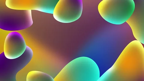 Vibrant animated background with fluid liquid shapes in shades of blue Stock Footage 282785890