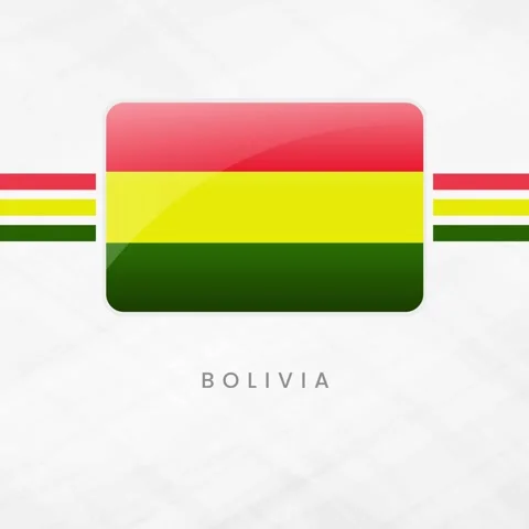 Vibrant Animated Bolivia Flag in Button Frame, Waving with Dynamic Green, Y.. Video stock 313612942