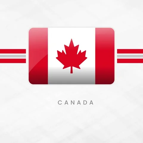 Vibrant Animated Canada Flag Waving in Button Frame with Iconic Red Maple L.. Stock Footage 313613477