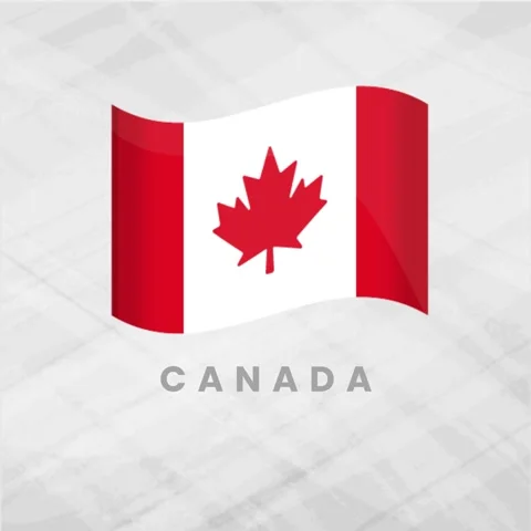 Vibrant Animated Canada Flag Waving with Dynamic Maple Leaf and Bold Colors.. Stock Footage 334566372