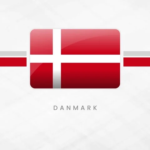 Vibrant Animated Denmark Flag Waving with Bold Red Field and White Nordic C.. Stock Footage 313742713