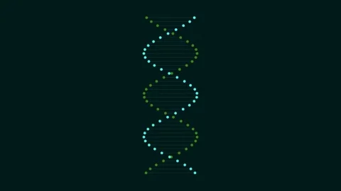 Vibrant animated dna double helix molecular genetics structure background Stock Footage 336837081