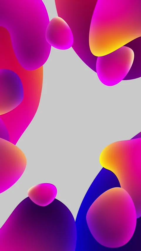 Vibrant animated fluid liquid background, colorful flowing shapes and forms Stock Footage 289682389