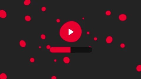 Vibrant Animated Graphic of Dynamic Red Play Button against Dark Background Stock Footage 341780345