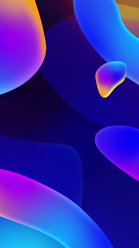 Vibrant animated liquid background, flowing colorful oil shapes Stock Footage 289681942
