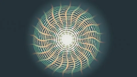 Vibrant animation of swirling lines creating circular patterns Stock Footage 337388017