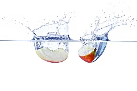 Vibrant Apple Splash Stock Photos