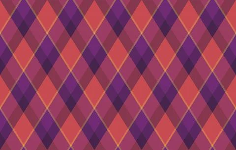 This vibrant argyle pattern features a seamless geometric design with interse イラスト素材