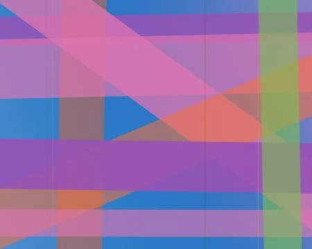 A vibrant arrangement of translucent bars, blocks, and triangles forms a ba.. Stock Illustration