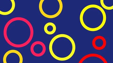 A vibrant array of circles in varying shades of red and yellow, set against.. 写真素材