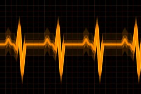 Vibrant audio or pulse  beat wave graph Stock Illustration