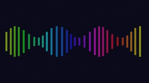 Vibrant audio spectrum equalizer bars on black screen. Technology backgroun.. Stock Footage 343660283