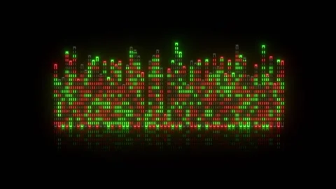 Vibrant Audio Spectrum LED Equalizer Loop Stock Footage 312336237