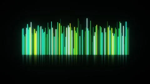 Vibrant Audio Spectrum LED Equalizer Loop Stock Footage 312336265