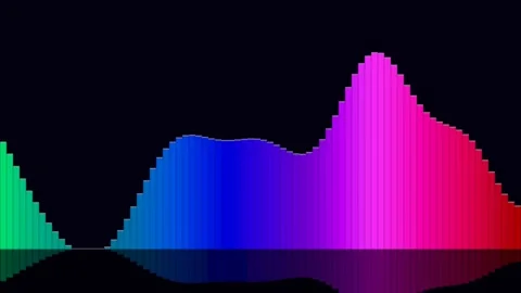 Vibrant Audio Spectrum Visualization Animation Stock Footage 340364793