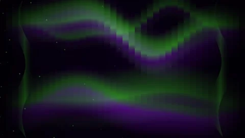 Vibrant Aurora Borealis Dancing Green Purple Lights in Starry Night Sky Stock Footage 346661135