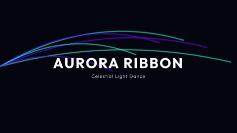 Vibrant Aurora Ribbon Borealis Sky Night Light Display Video stock 337656315