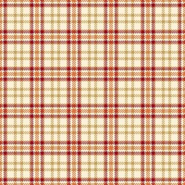 Vibrant autumn plaid pattern featuring a seamless checkered weave of orange.. Stock Illustration