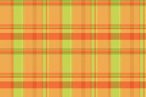 Vibrant autumnal plaid pattern in warm oranges and lime greens.  Perfect for  Stock Illustration