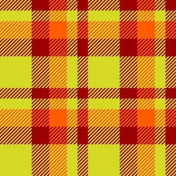 Vibrant autumnal plaid pattern.  Warm, rich colors evoke feelings of comfor.. Stock Illustration