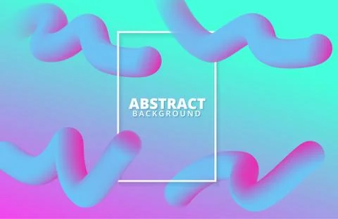 Vibrant background with 3D dynamic shapes composition Stock Illustration