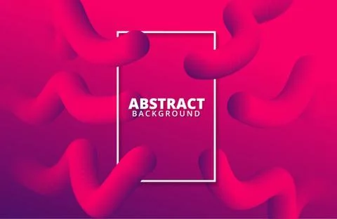 Vibrant background with 3D dynamic shapes composition Stock Illustration