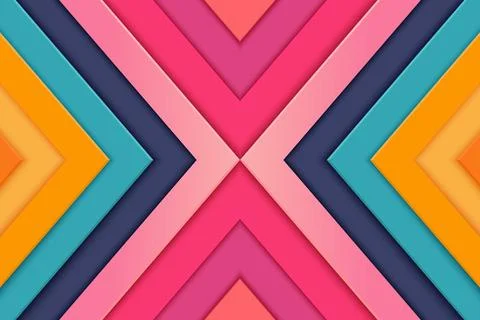 Vibrant background with geometric shapes in bold colors Stock Illustration
