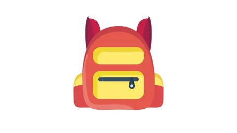 A vibrant backpack featuring a yellow and orange color scheme, ideal for ou.. Stock Footage 332474859