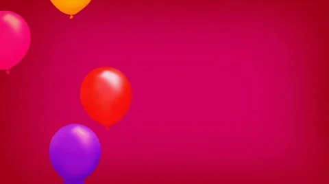 Vibrant Balloons Rising Background LOOP Stock Footage 370637