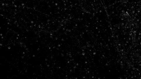 Vibrant black background of snow effect cube particles flying forming waves Stock Footage 123421411