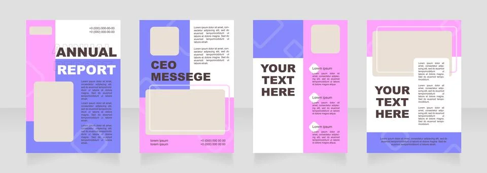 Vibrant blank brochure layout design イラスト素材