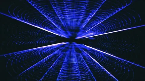 Vibrant blue abstract animations create intricate patterns Stock Footage 316325667