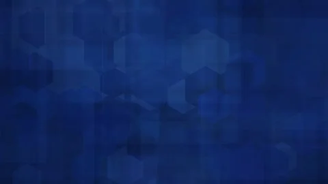 Vibrant blue abstract background with overlapping geometric hexagons, modern Stock Footage 345375516