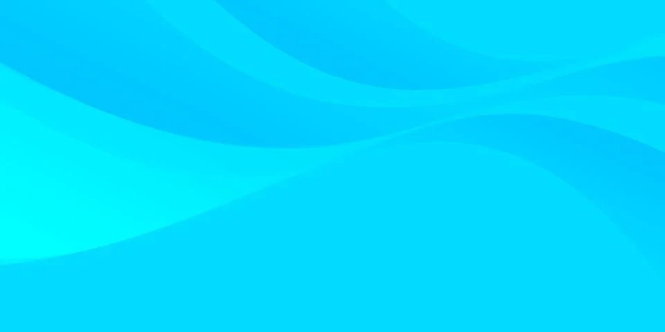 Vibrant blue abstract background with smooth flowing wave shapes for modern Stock Illustration